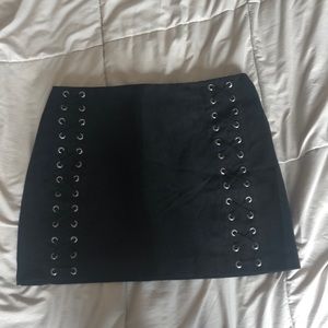 Black mini skirt